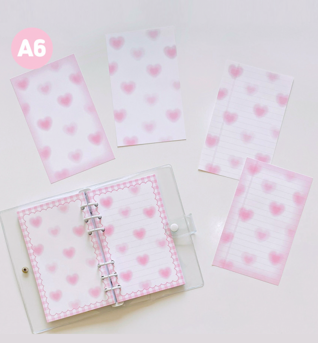 A6 Pretty Heart Paper Refill