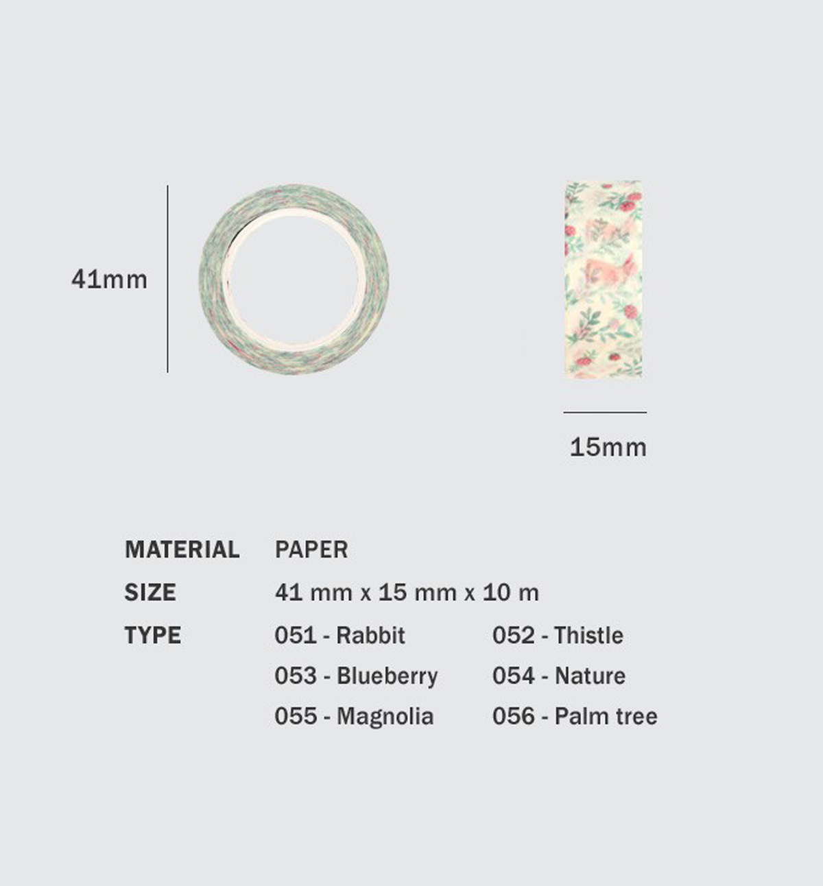 Flower Washi Tape [6 Designs]