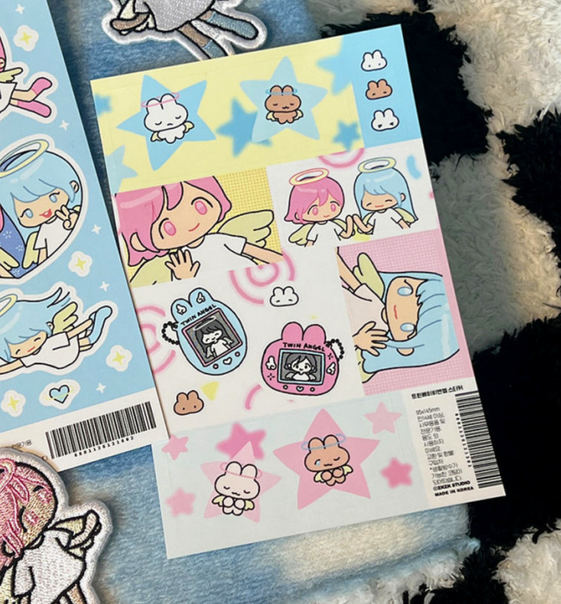 Twin Baby Angel Seal Sticker