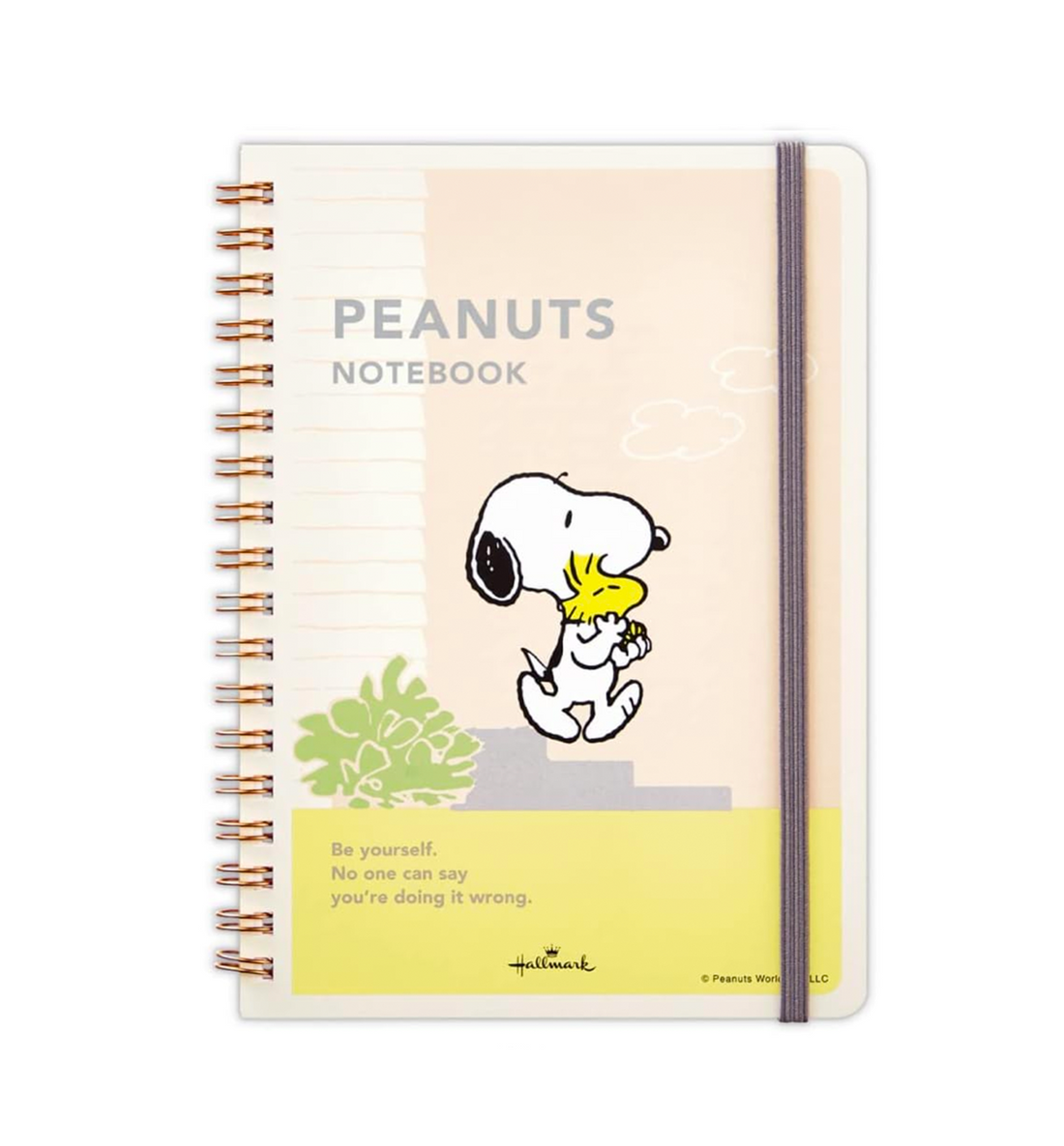 [JAPAN] B6 Peanuts Snoopy Be Yourself Ring Notebook [Yellow-Lined]