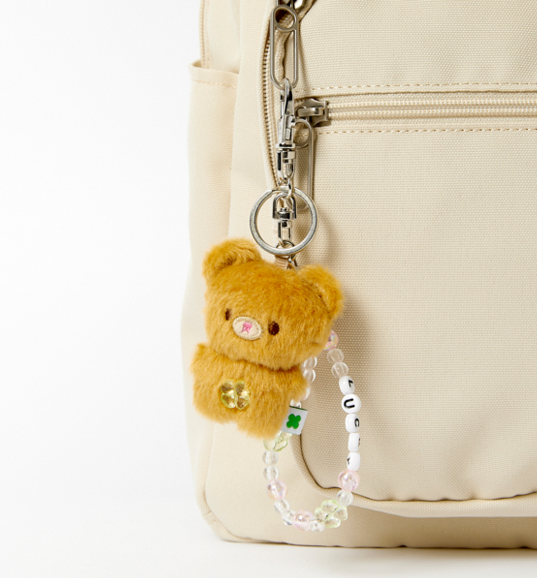 Lucky Clover Charm Bear Mini Keyring