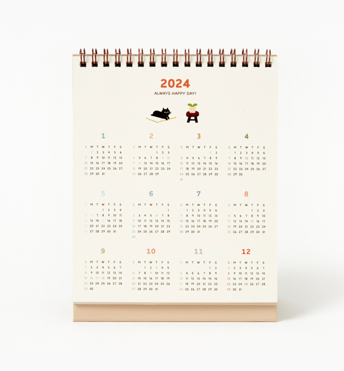 2024 Kitty On The Sofa Desk Calendar