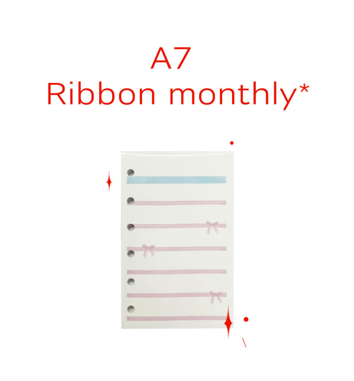 A7 Ribbon Monthly Paper Refill