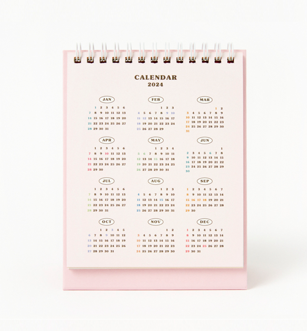 2024 Check Poodle Desk Calendar