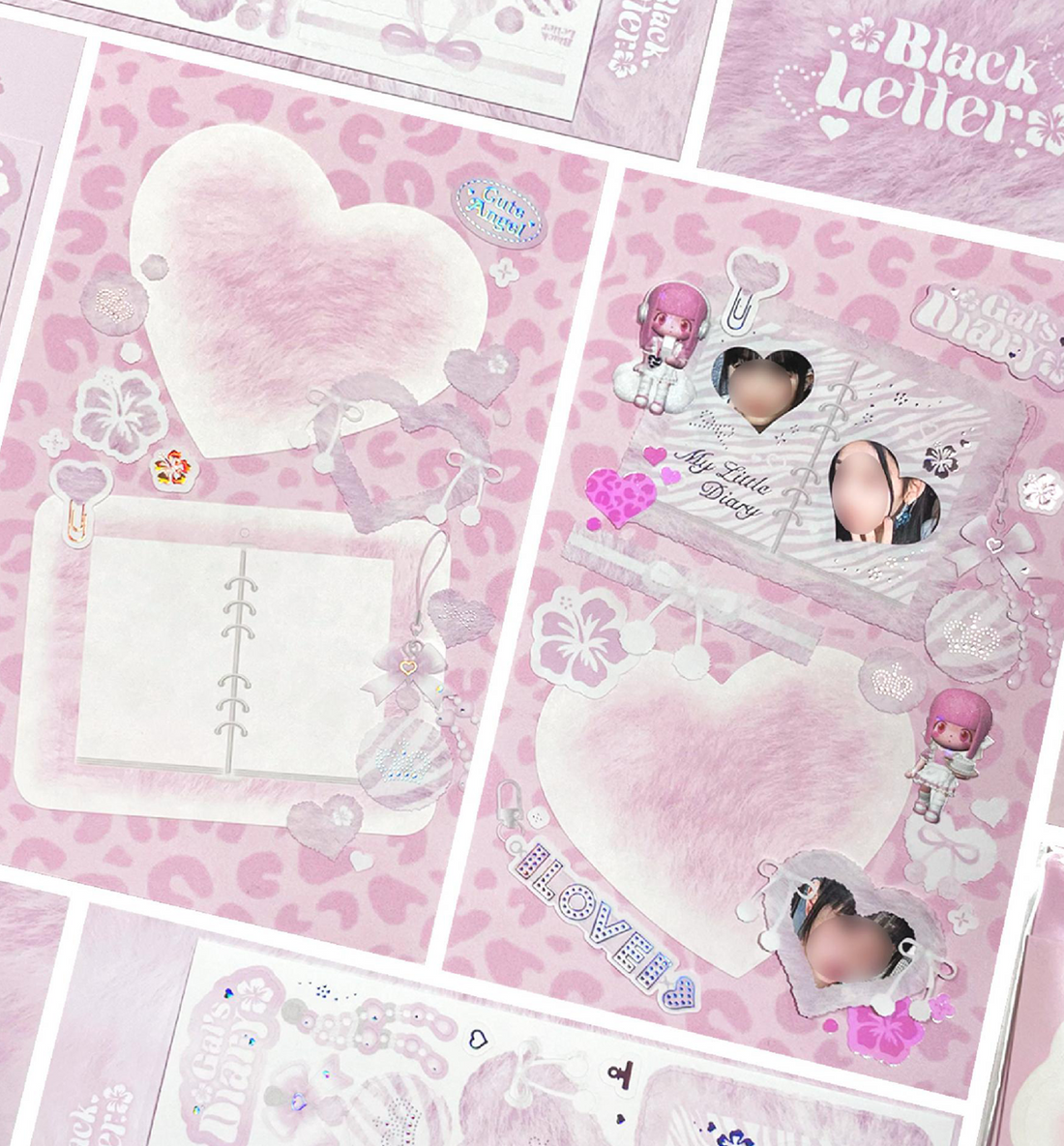 Hologram Foil Frame Seal Sticker [Gals Diary Serie]