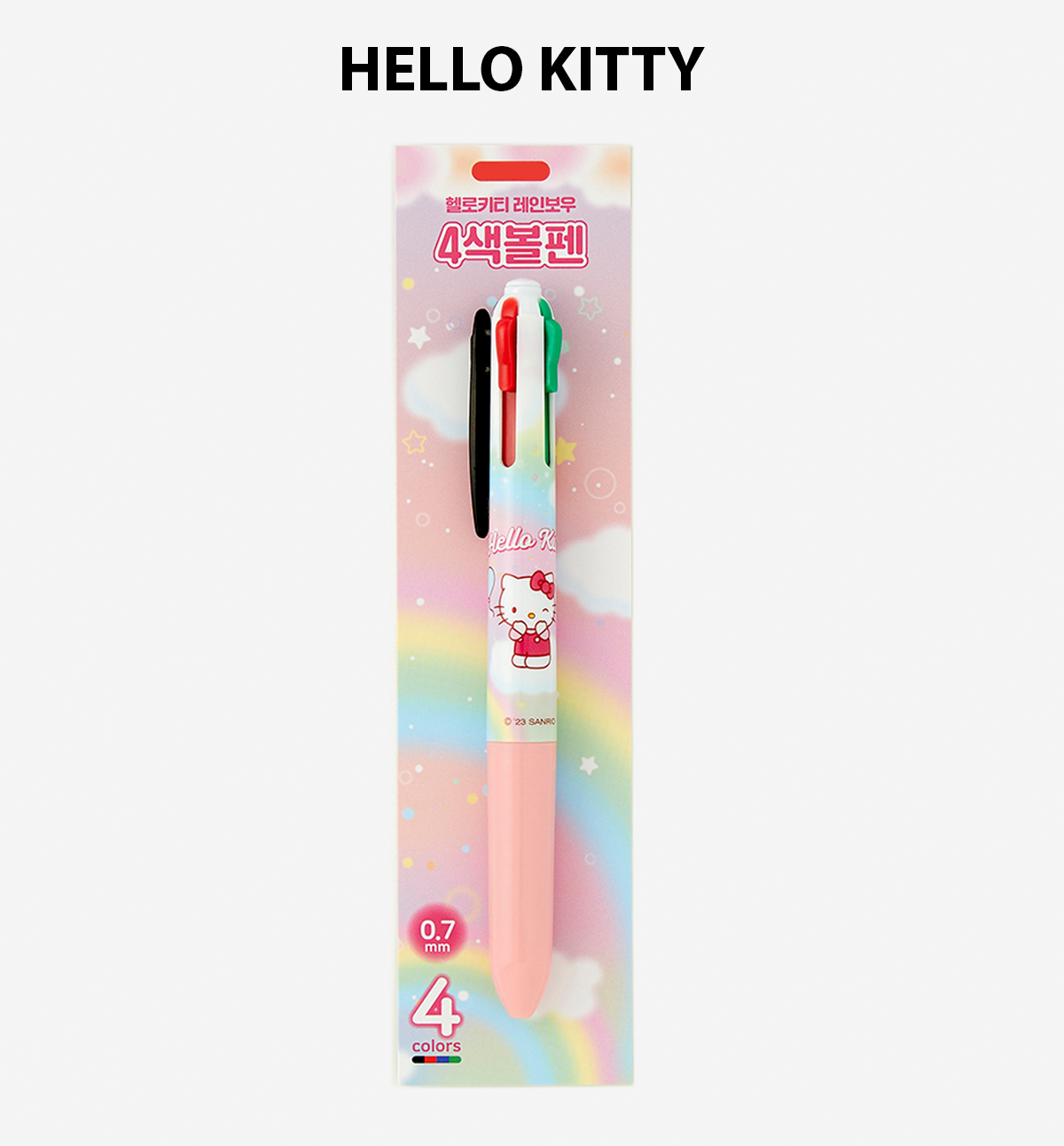 Sanrio Original 6 color Ballpoint Pen - Dark Pink / Hello Kitty