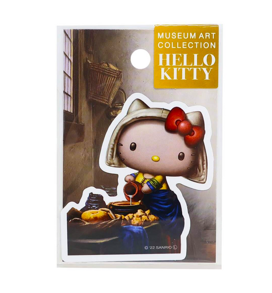 Hello Kitty Sticker Museum Art [Woman Who Pours Milk ]