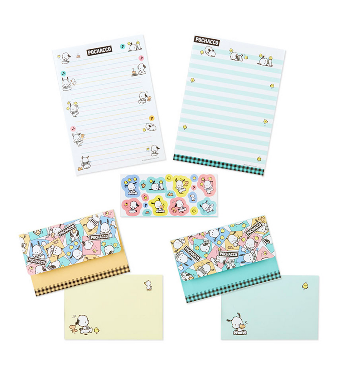 Sanrio Pochaco Letter Set [Check Design]