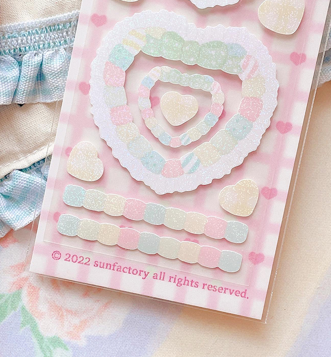 Heart Quilt Frame Seal Sticker