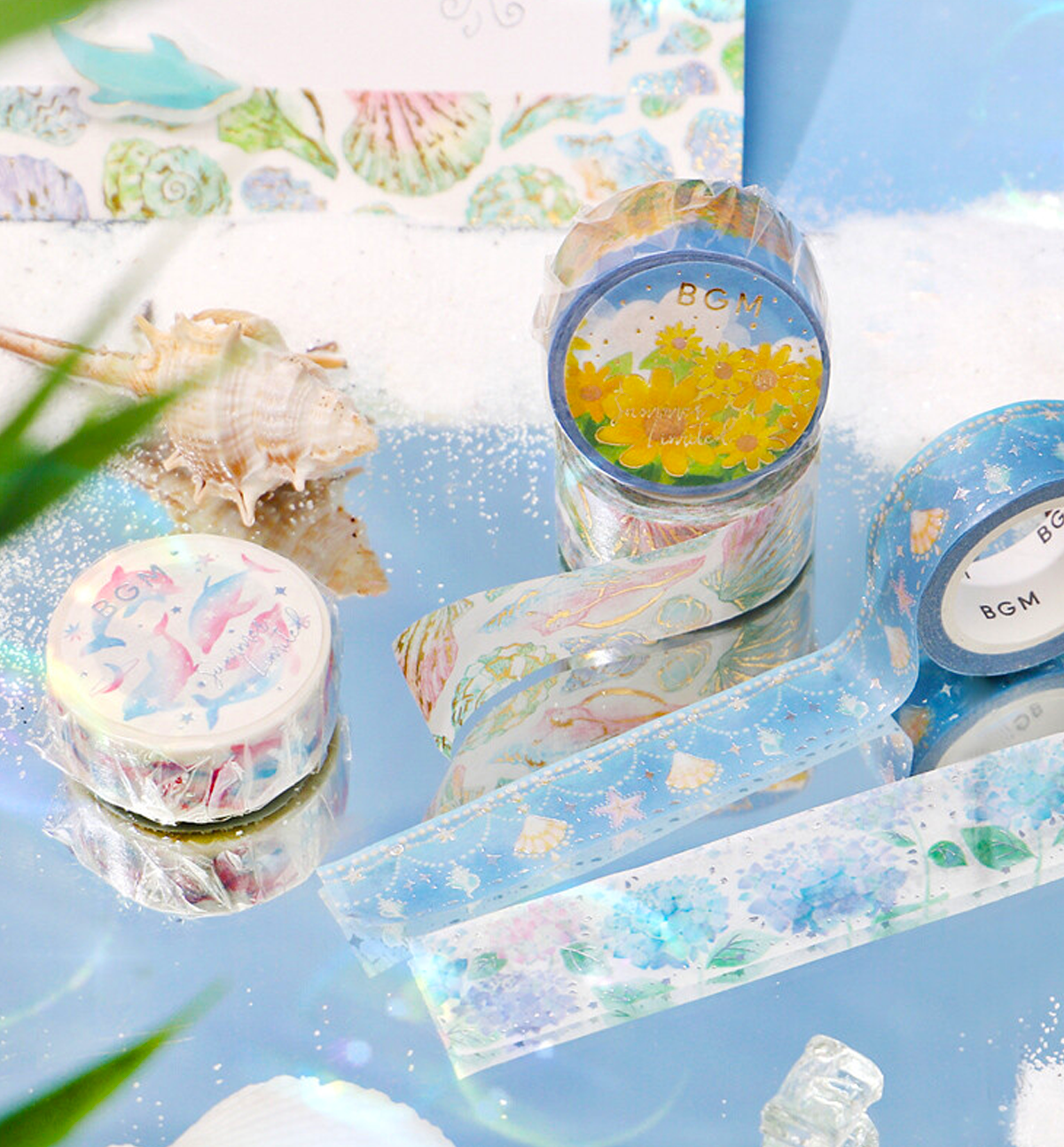 Summer Dolphin Washi Tape [Foil Stamping]