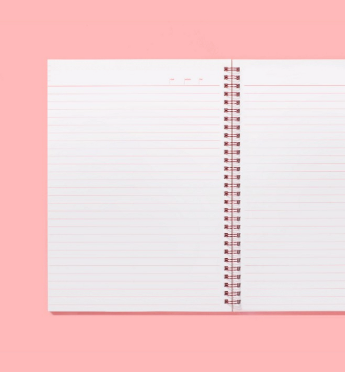 Spring Ruled Notebook [Coral]