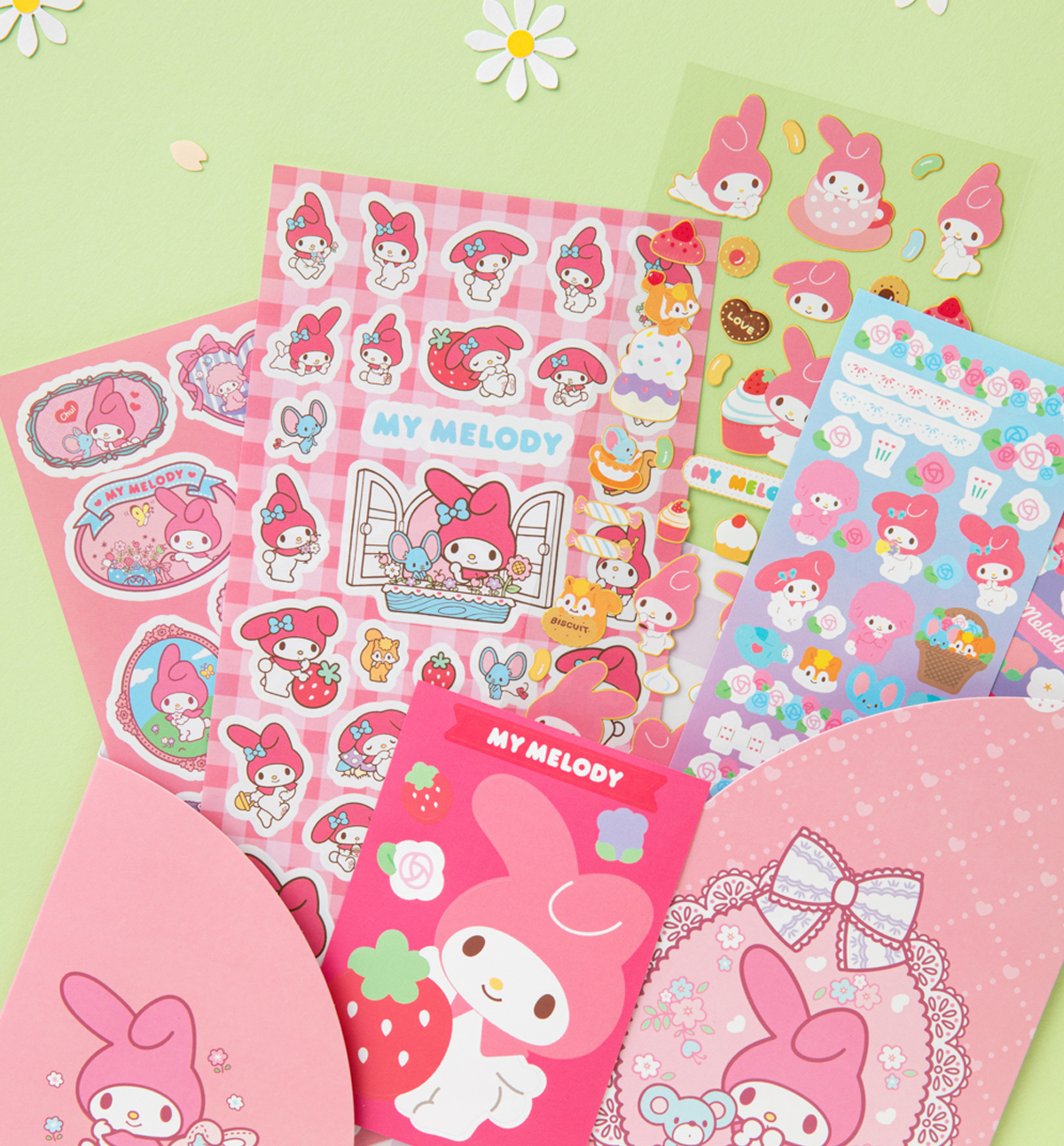 NEW 💖 MY MELODY 💕 Sticker Pack Big PVC Stickers Room Decor 20-Piece Set  NIP