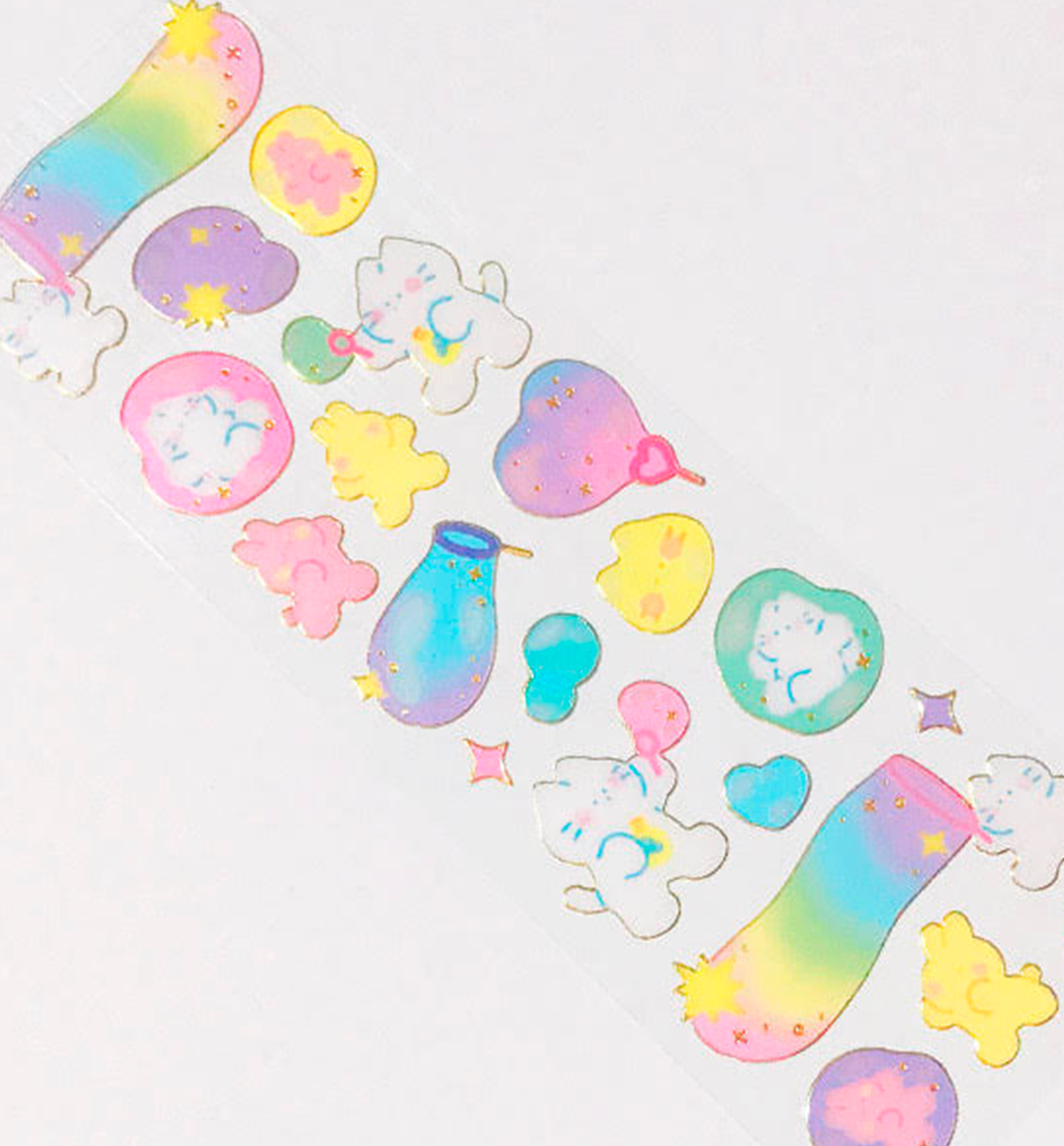 Kitty Soap Bubbles Seal Sticker