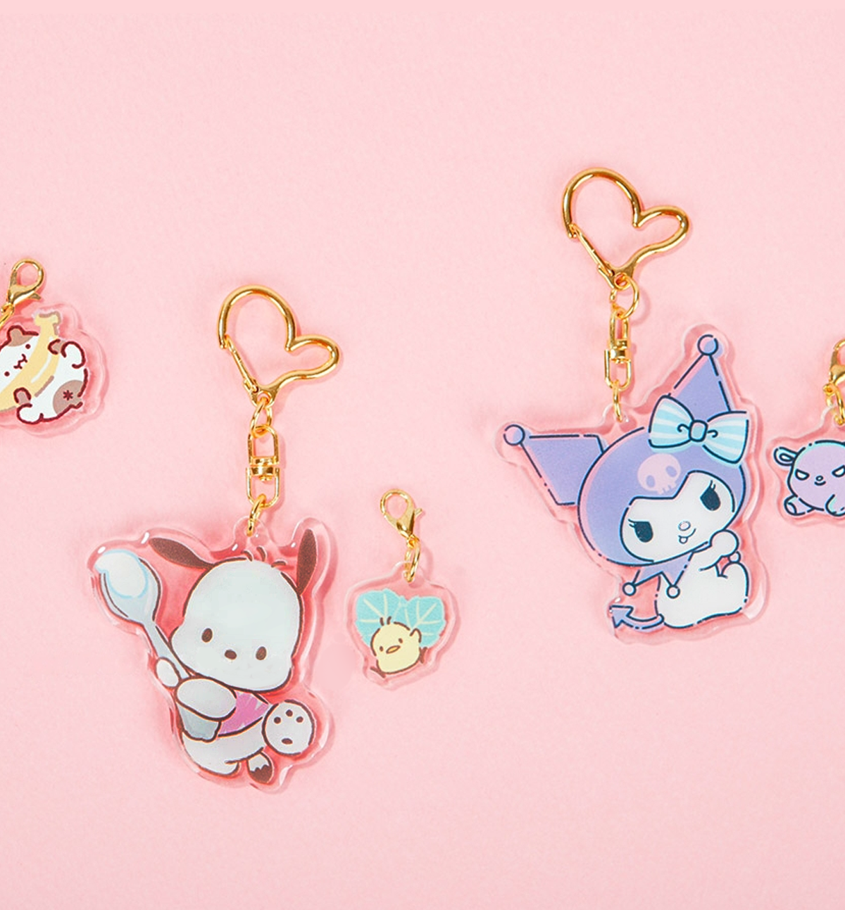 Sanrio Cute Double Charm Keyring [6 Designs]