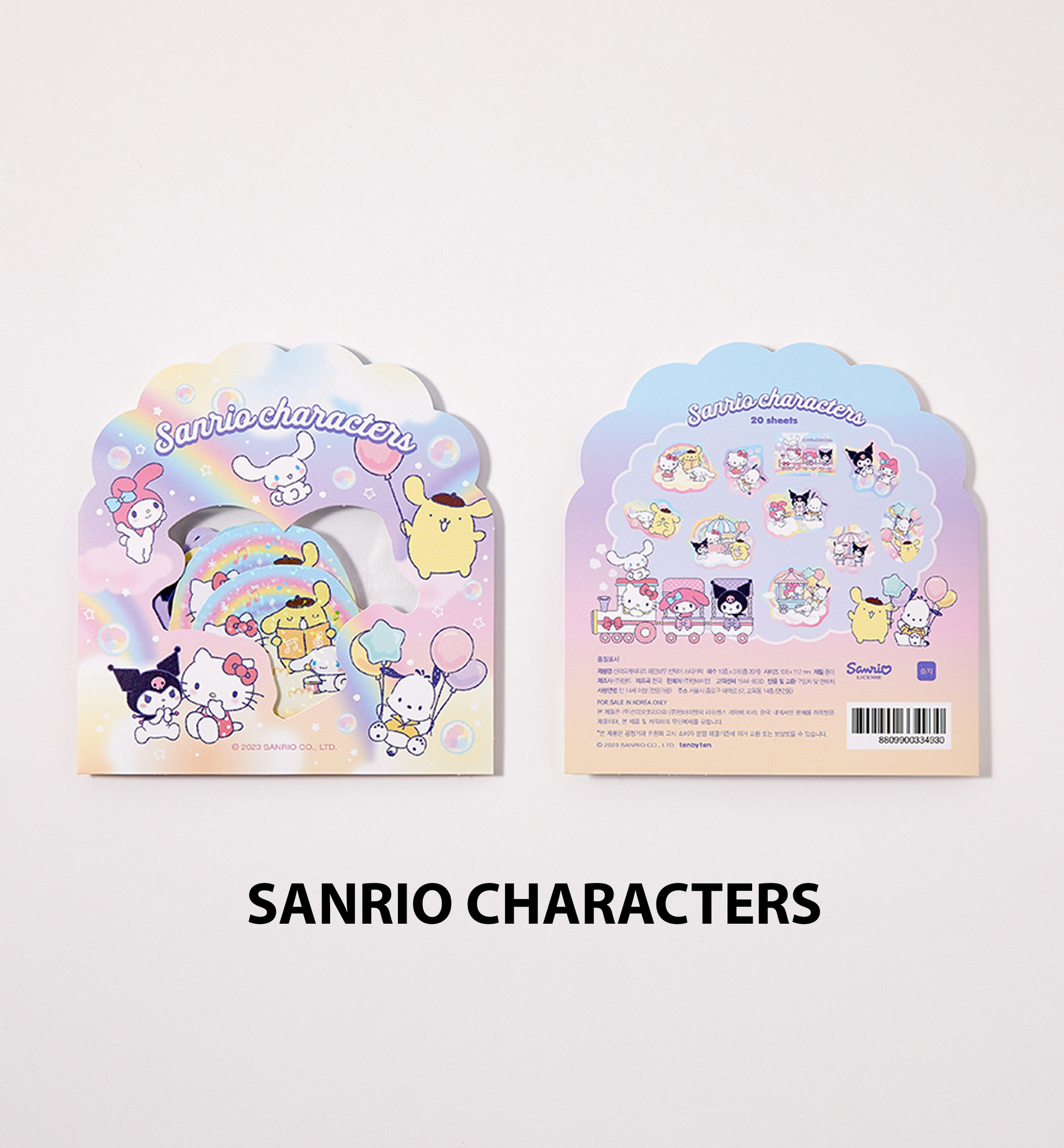 Sanrio Characters 100-Piece Glitter Sticker Sheet