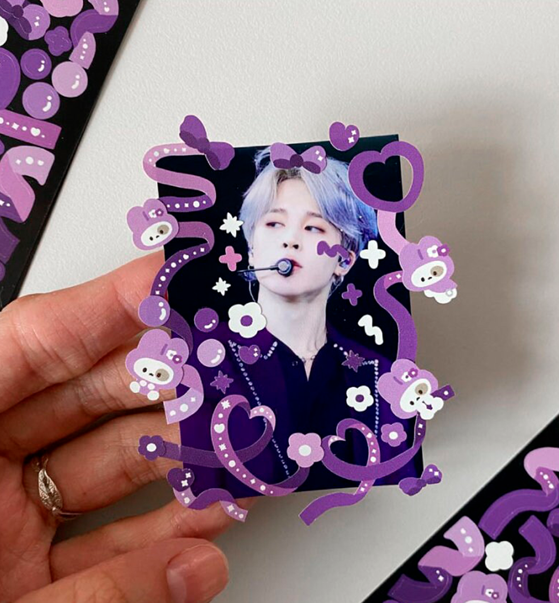 Bunny Confetty Seal Stiker [Purple]