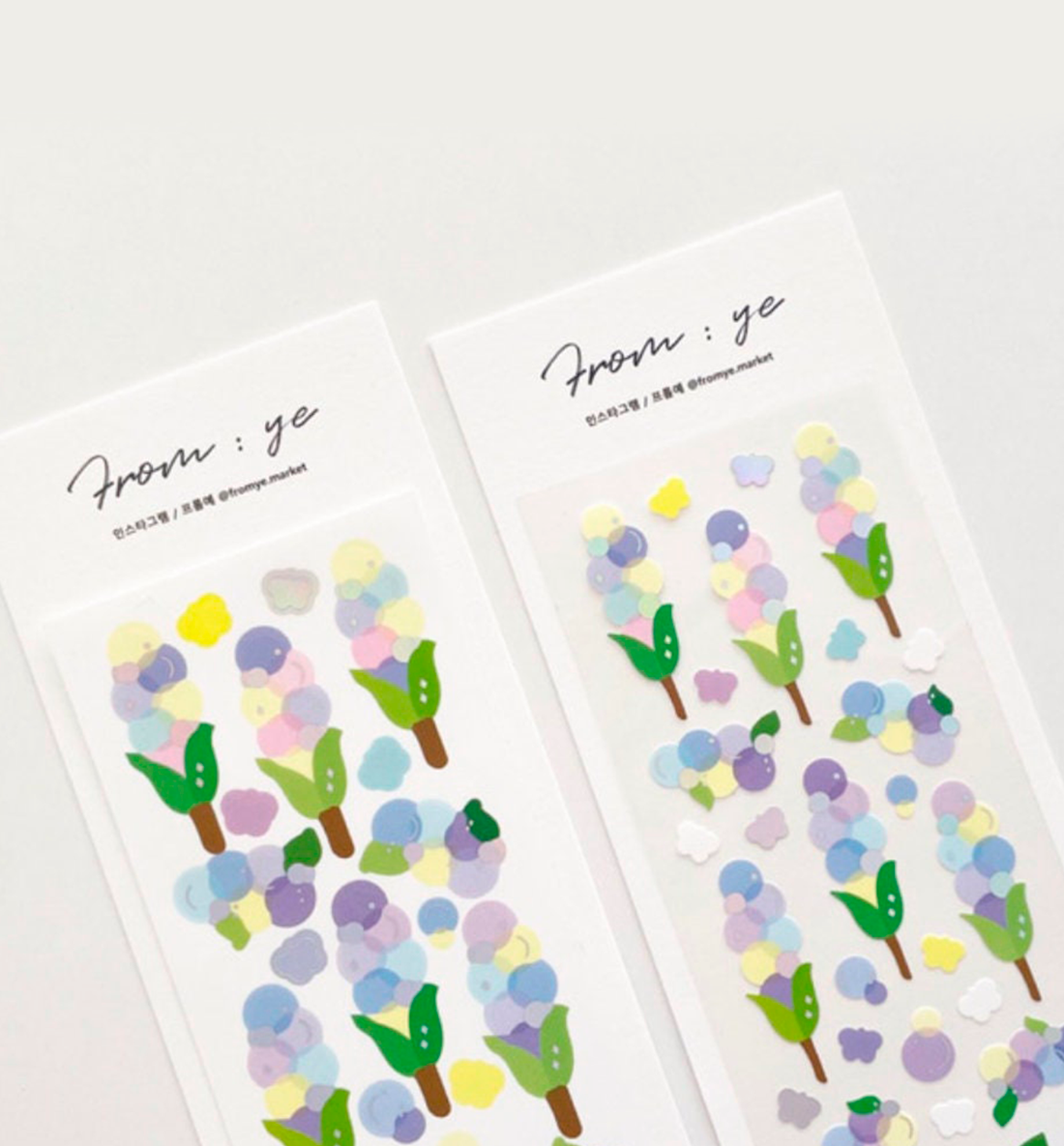 Lily Valley Flower Seal Sticker [Blue]