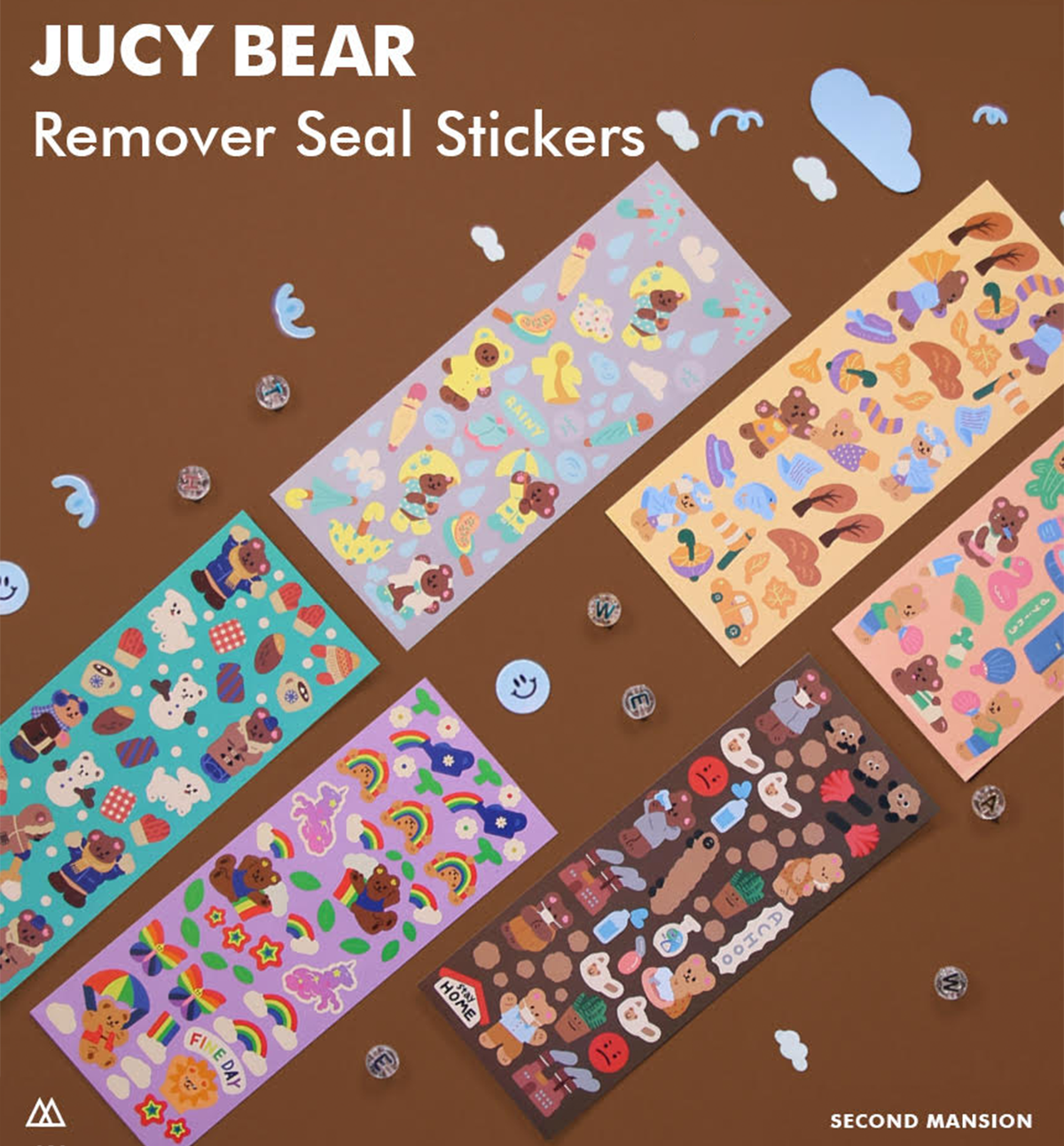 Juicy Bear Remover Seal Sticker [46~51]