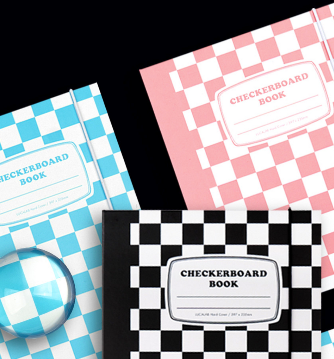 A5 Checkboard Hard Cover + Elastic [LAST STOCK]