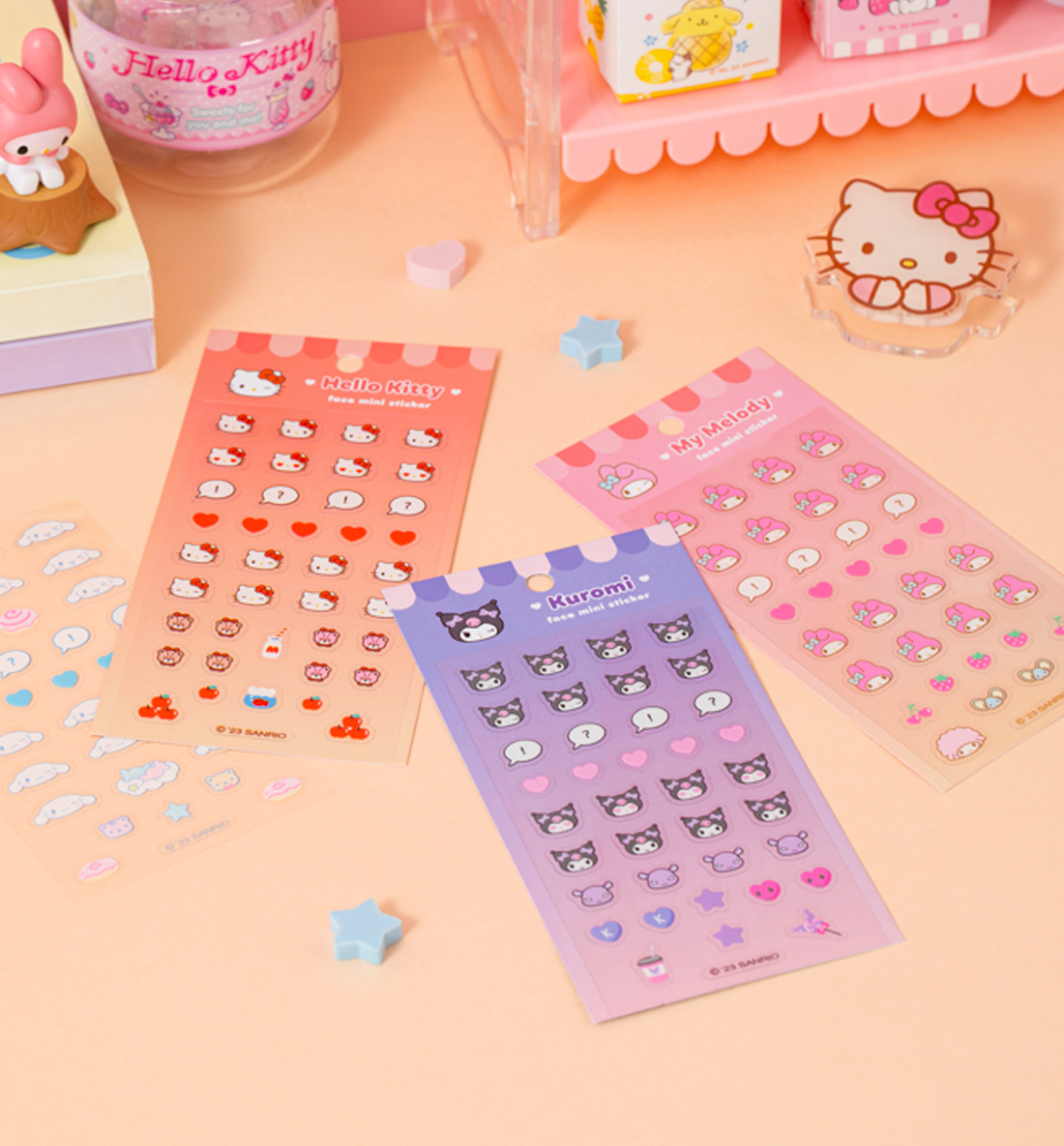 Sanrio Face Mini Seal Sticker