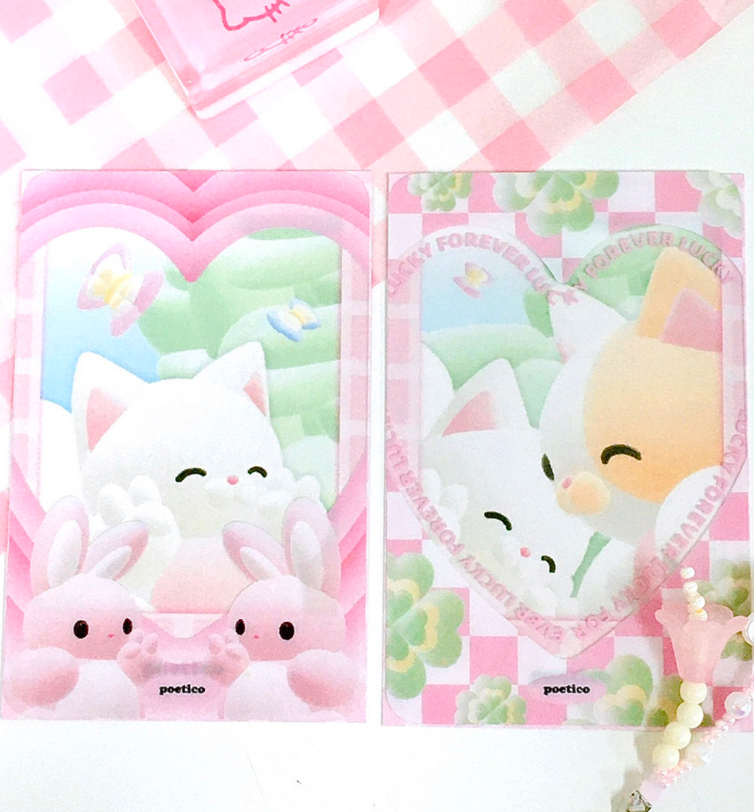 Clover Kitty Mini Clear Photo Frame Set