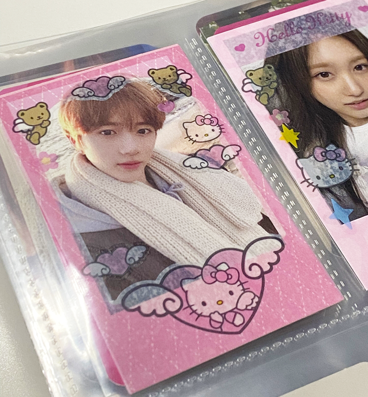 Hello Kitty Photocard Frame & Sticker [Heart Bear Pink]