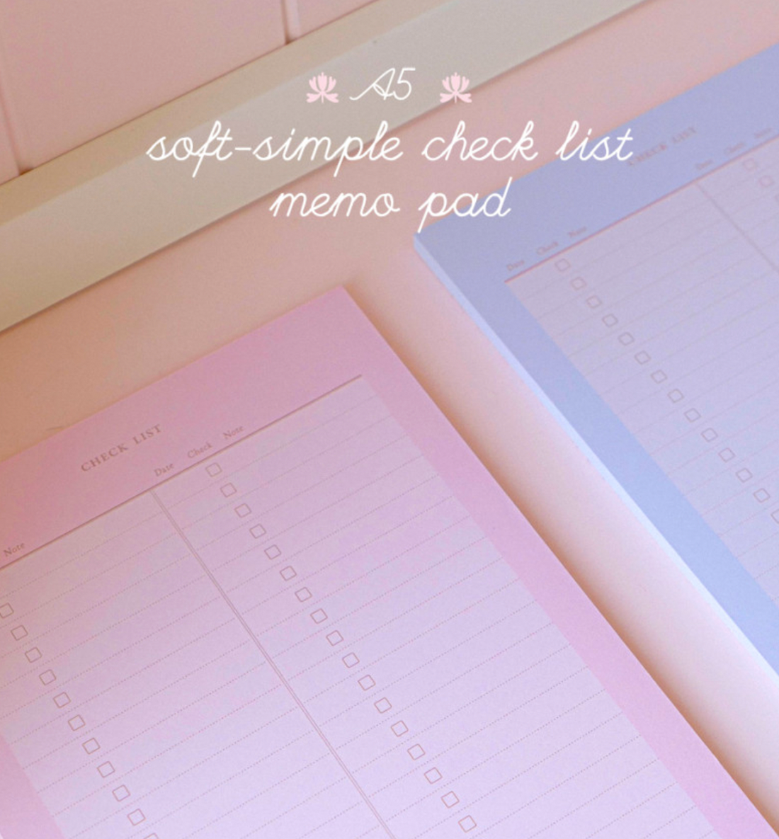 A5 Soft Simple Checklist Memopad