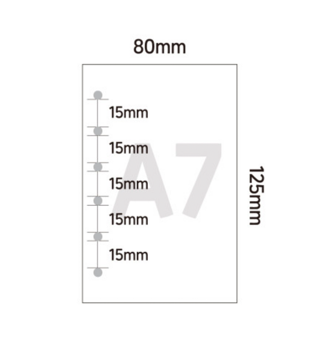 A7 Basic Grid Paper Refill