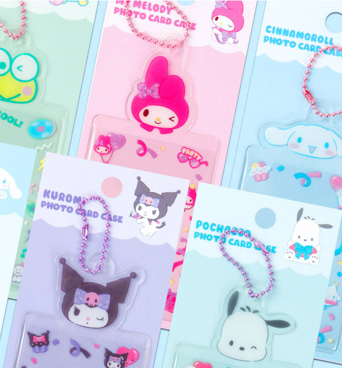 Sanrio Photocard Holder Kpop Card Holder Pompompurin My Melody Cinnamoroll  Hello Kitty Pochacco Kuromi PC Holder Keychain 