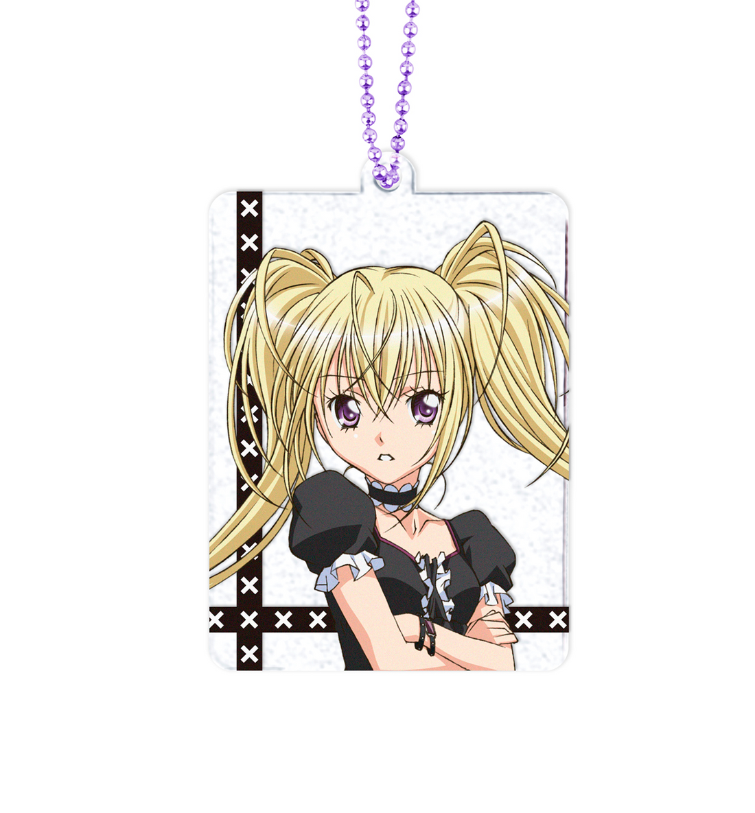 Shugo Chara Glitter Acrylic Keyring [Black Dia]