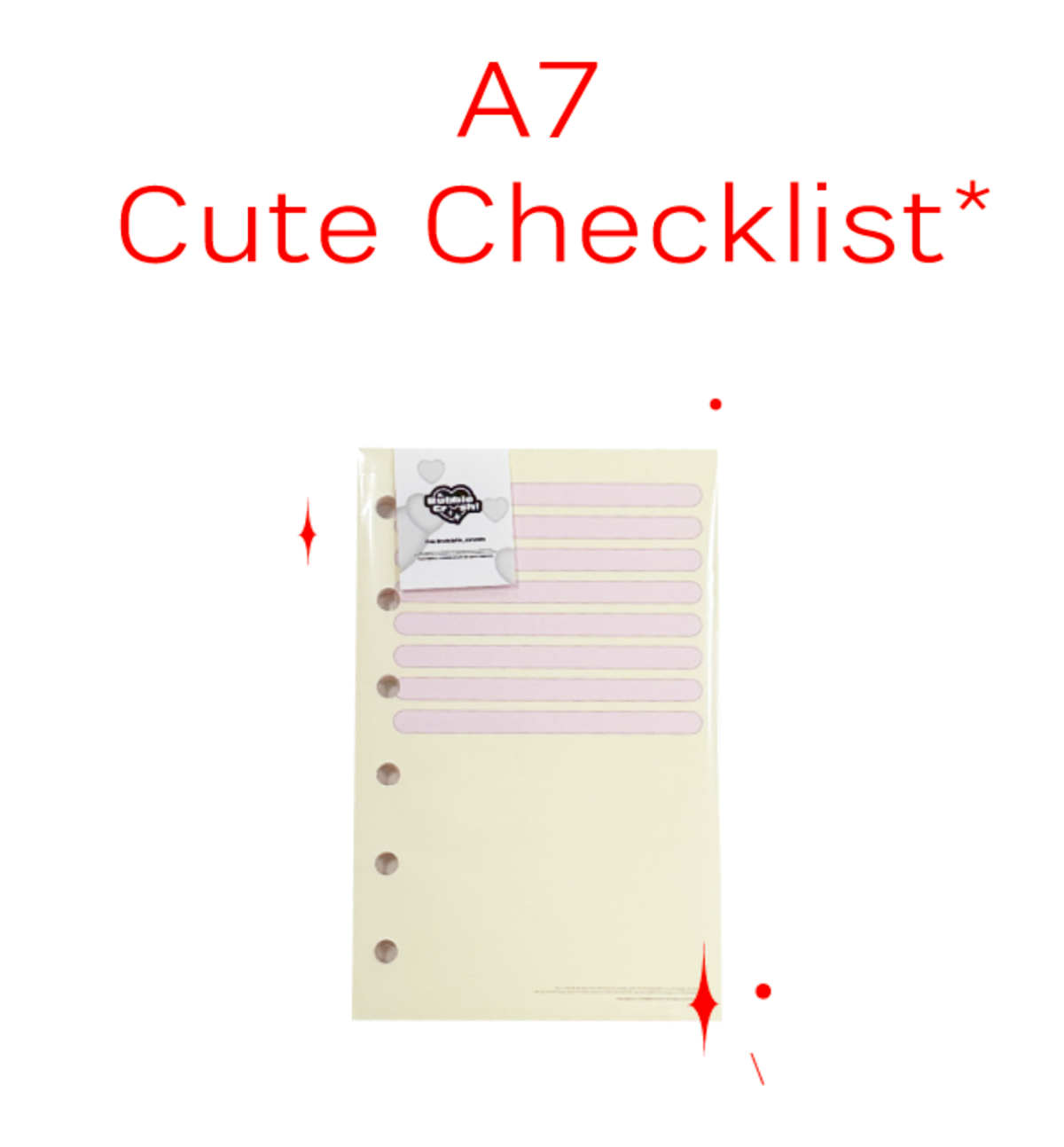 A7 Cute Checklist Paper Refill