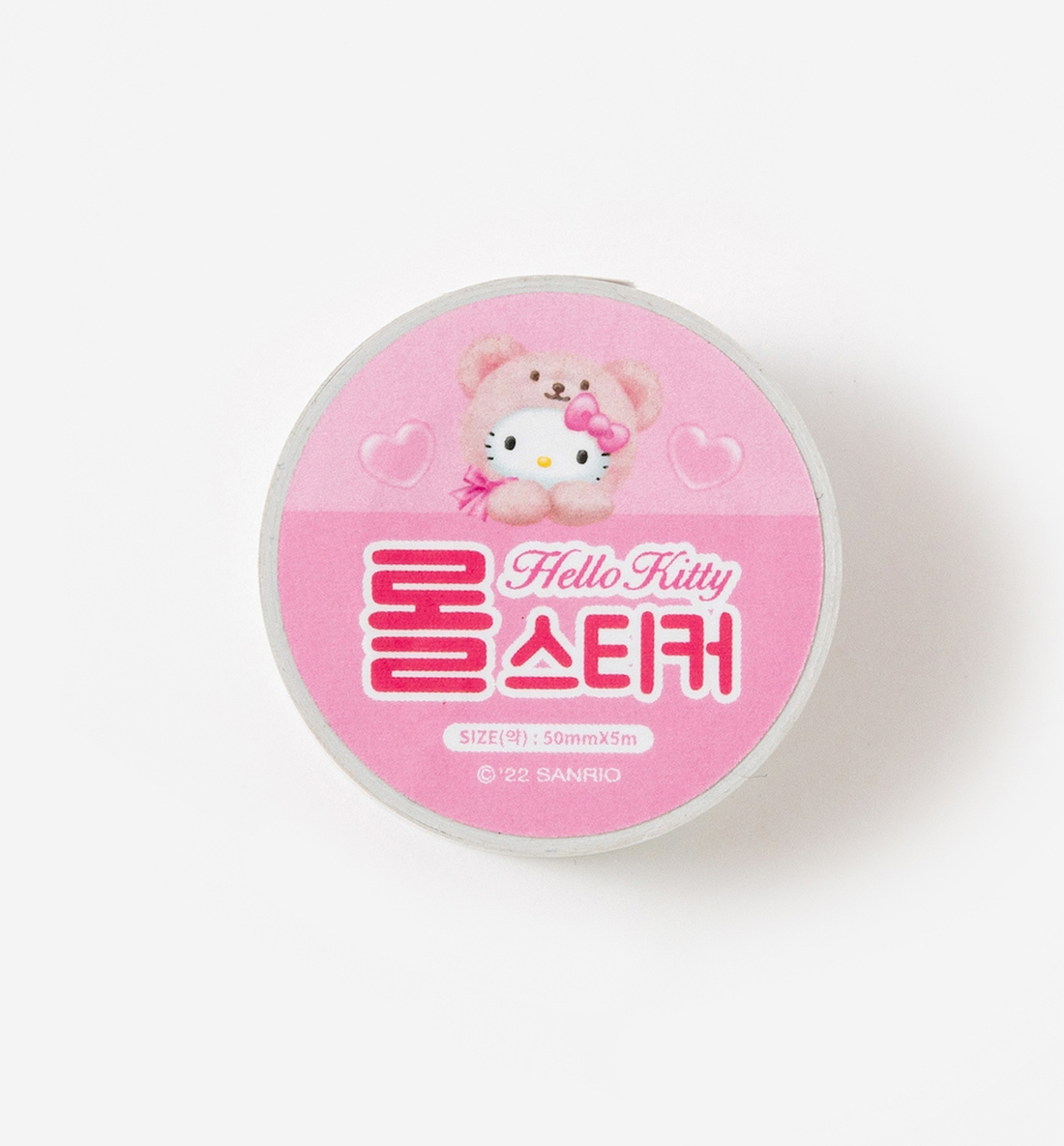 Hello Kitty Roll Sticker [Heart Bear Pink]