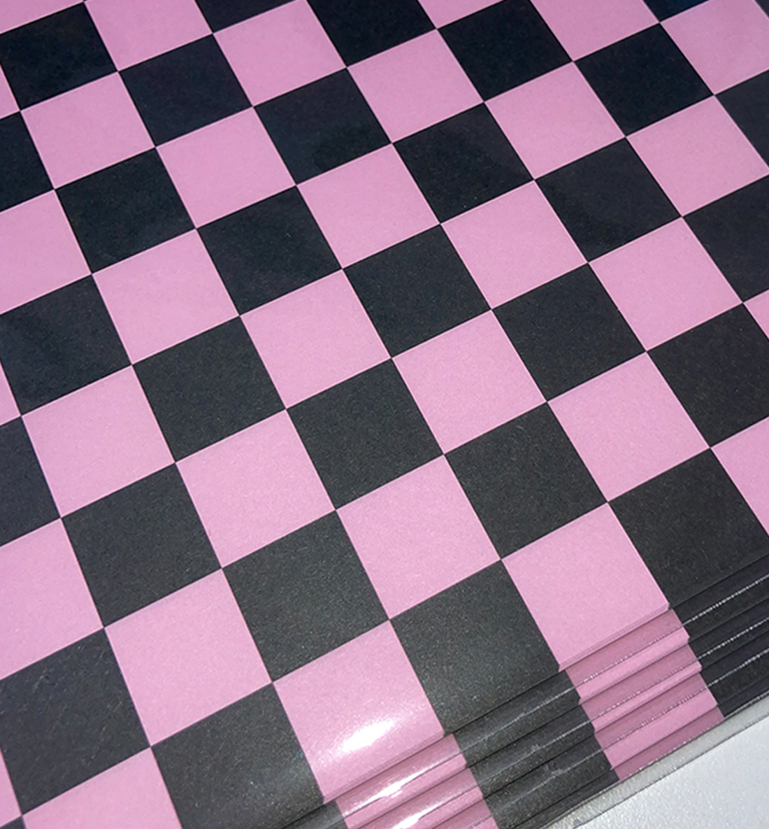 A4 Checkerboard Pink Paper