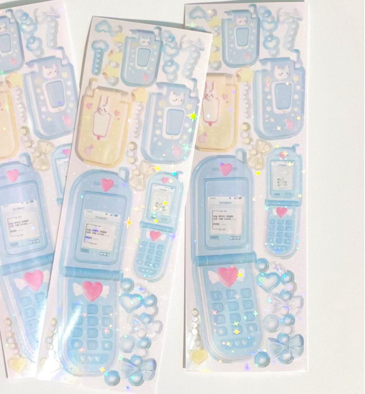 Fluffy Cellphone Seal Sticker [Blue]