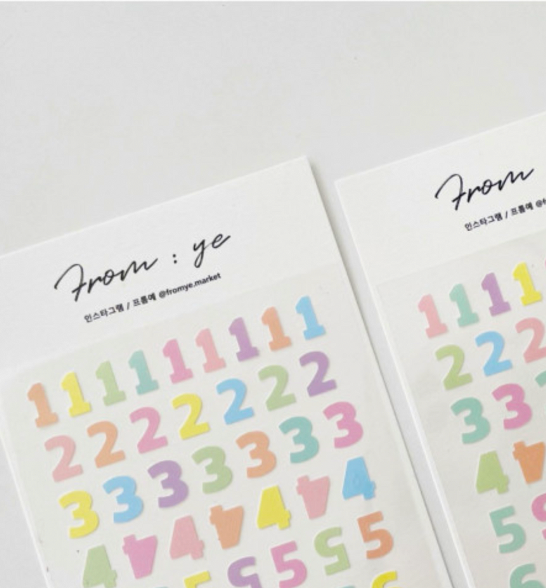 Pastel Numbers Seal Sticker