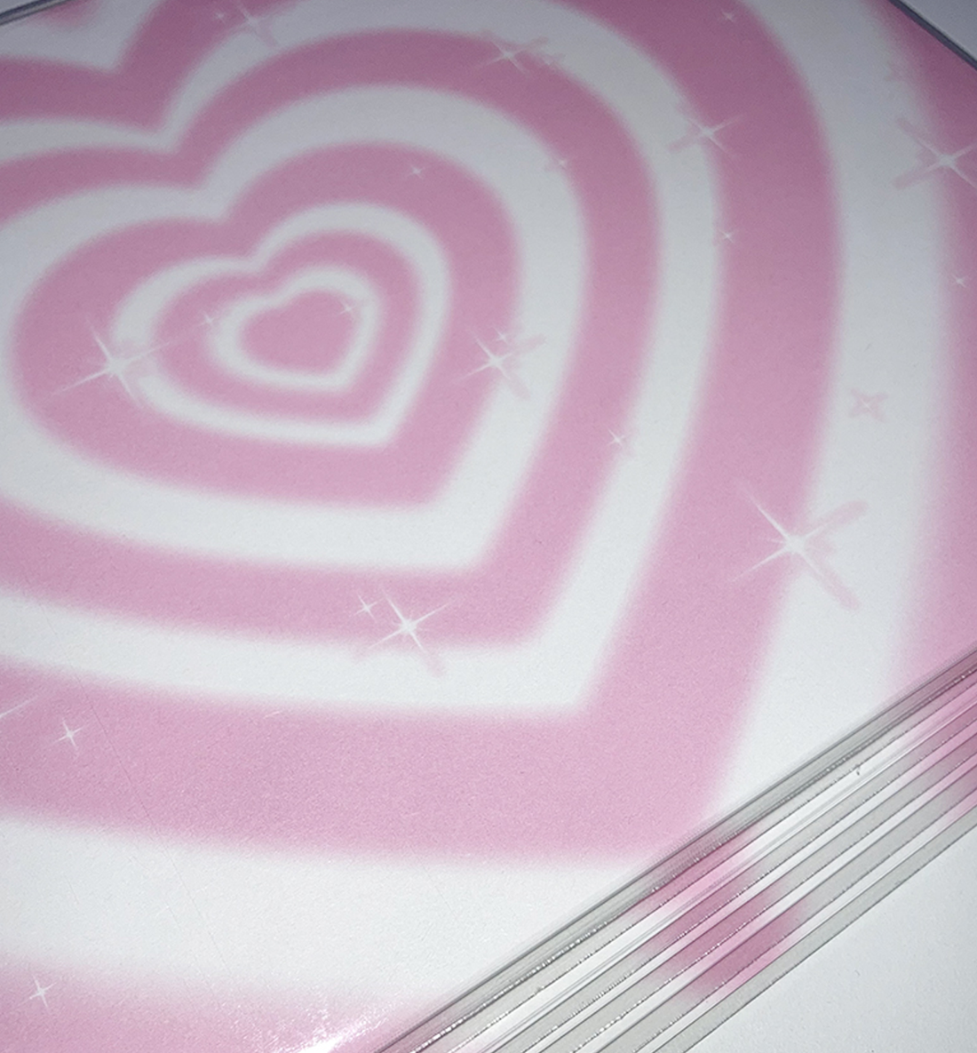 A4 Heart Beam Pink Paper