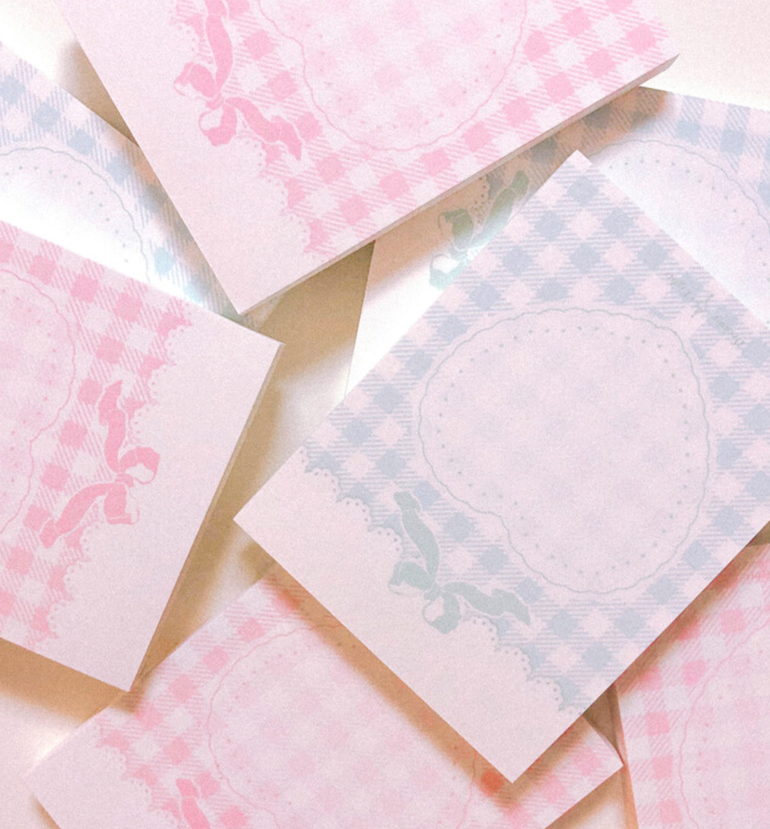 Pastel Gingham Memopad