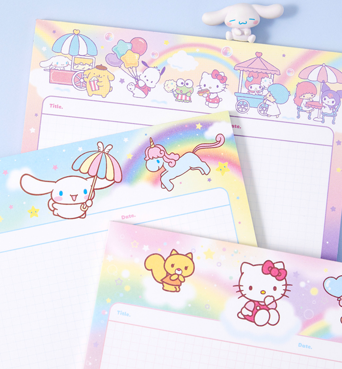 Sanrio B5 Rainbow Grid Memopad [7 Designs]