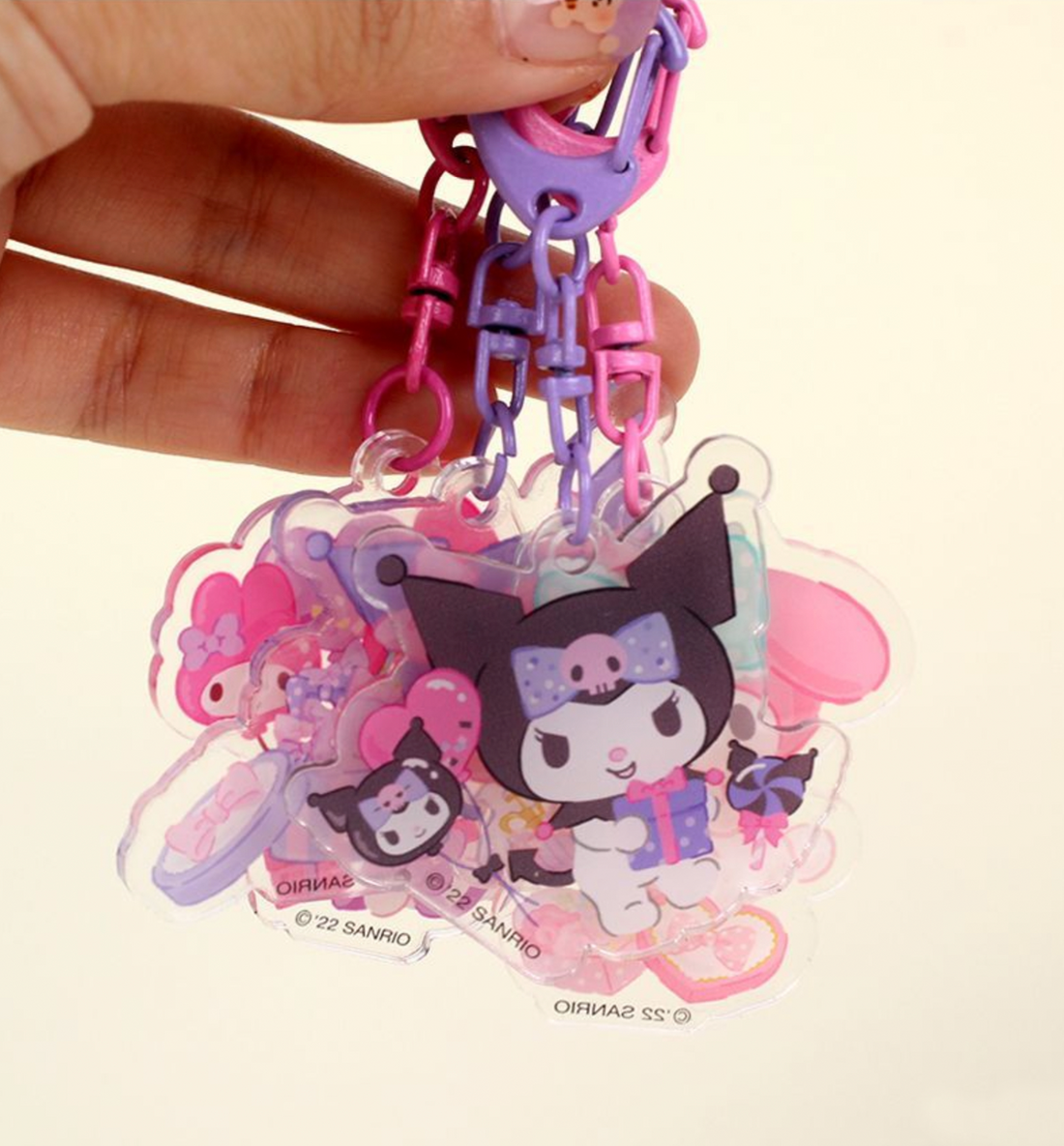 Kuromi & My Melody Acrylic Keychain