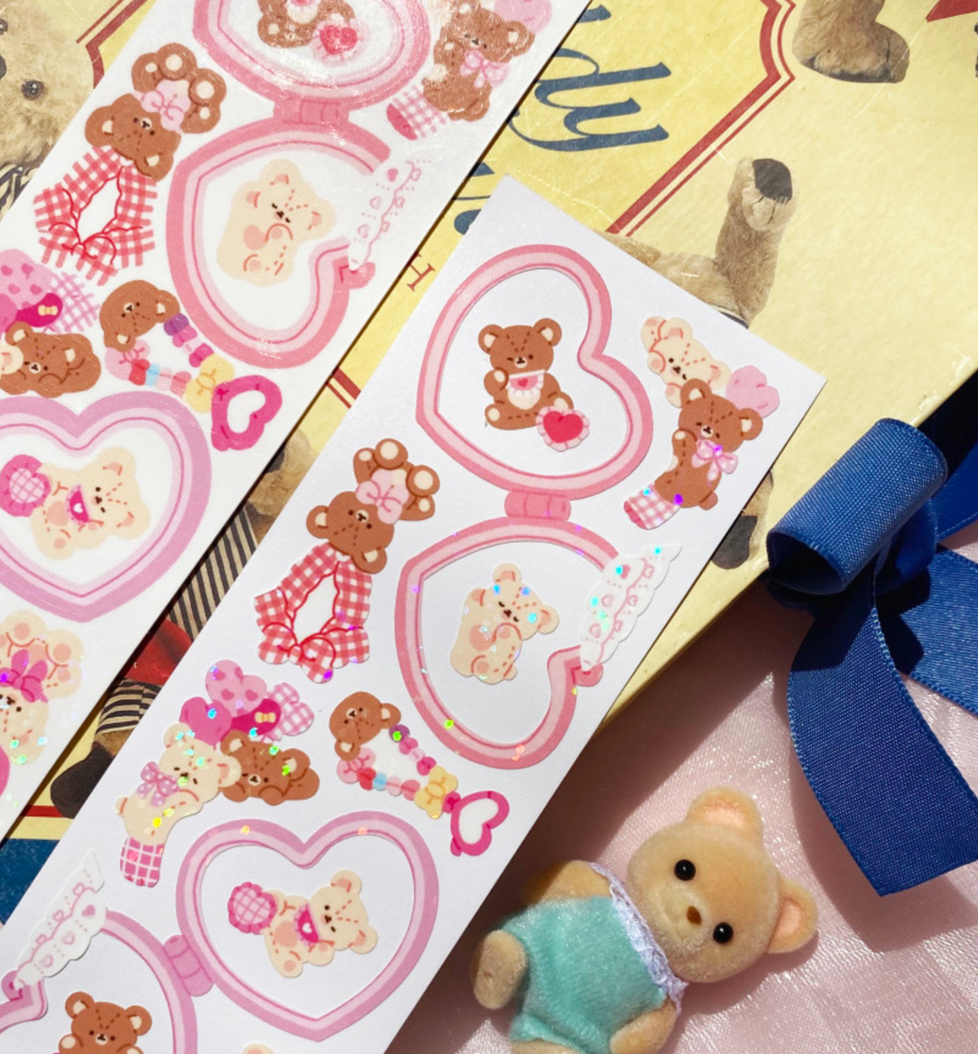 Teddy Heart Frame Seal Sticker