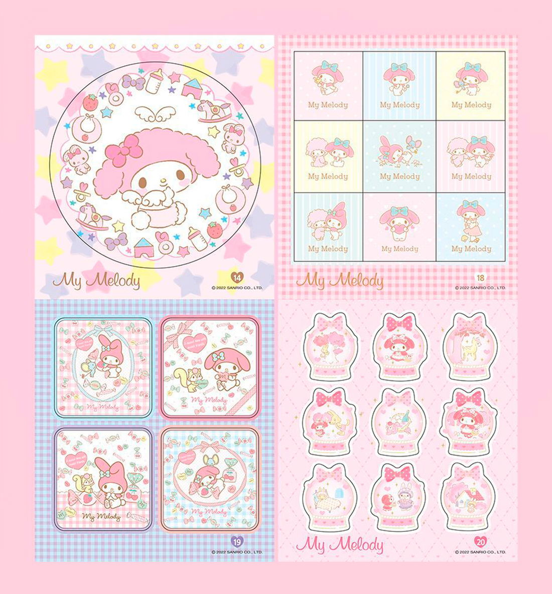 My Melody Sticker Book [24 Sheets]