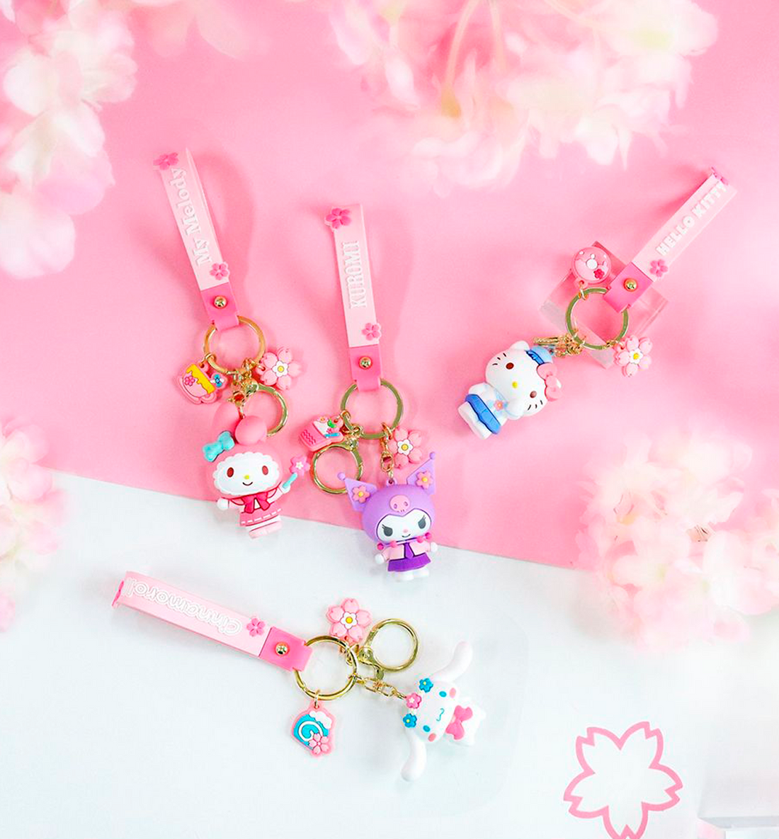 Sanrio Character Flower Figure Keyring