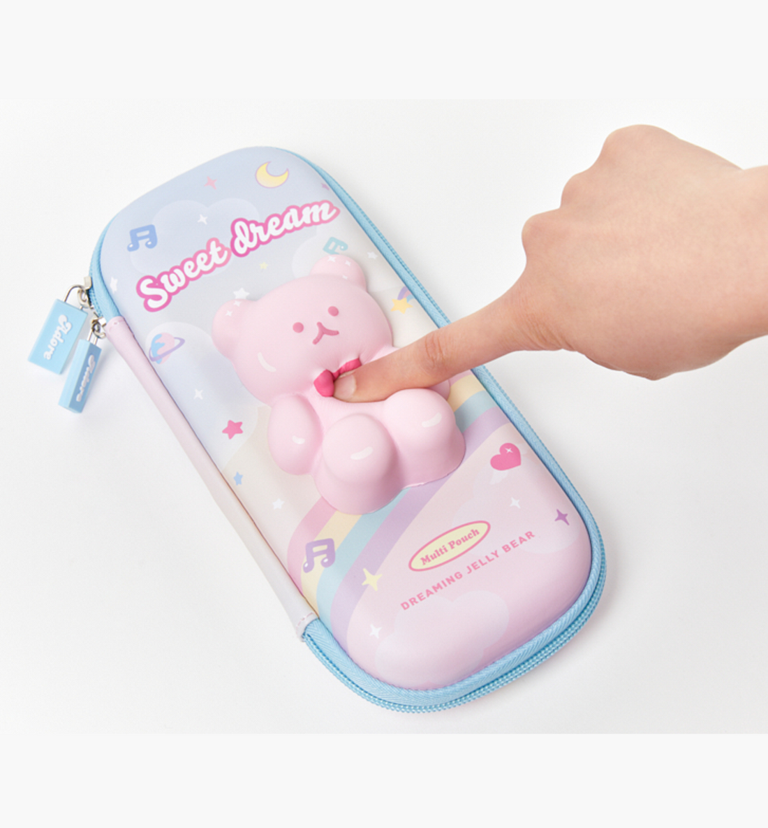 Pink Jelly Bear Squishy Multi Pouch