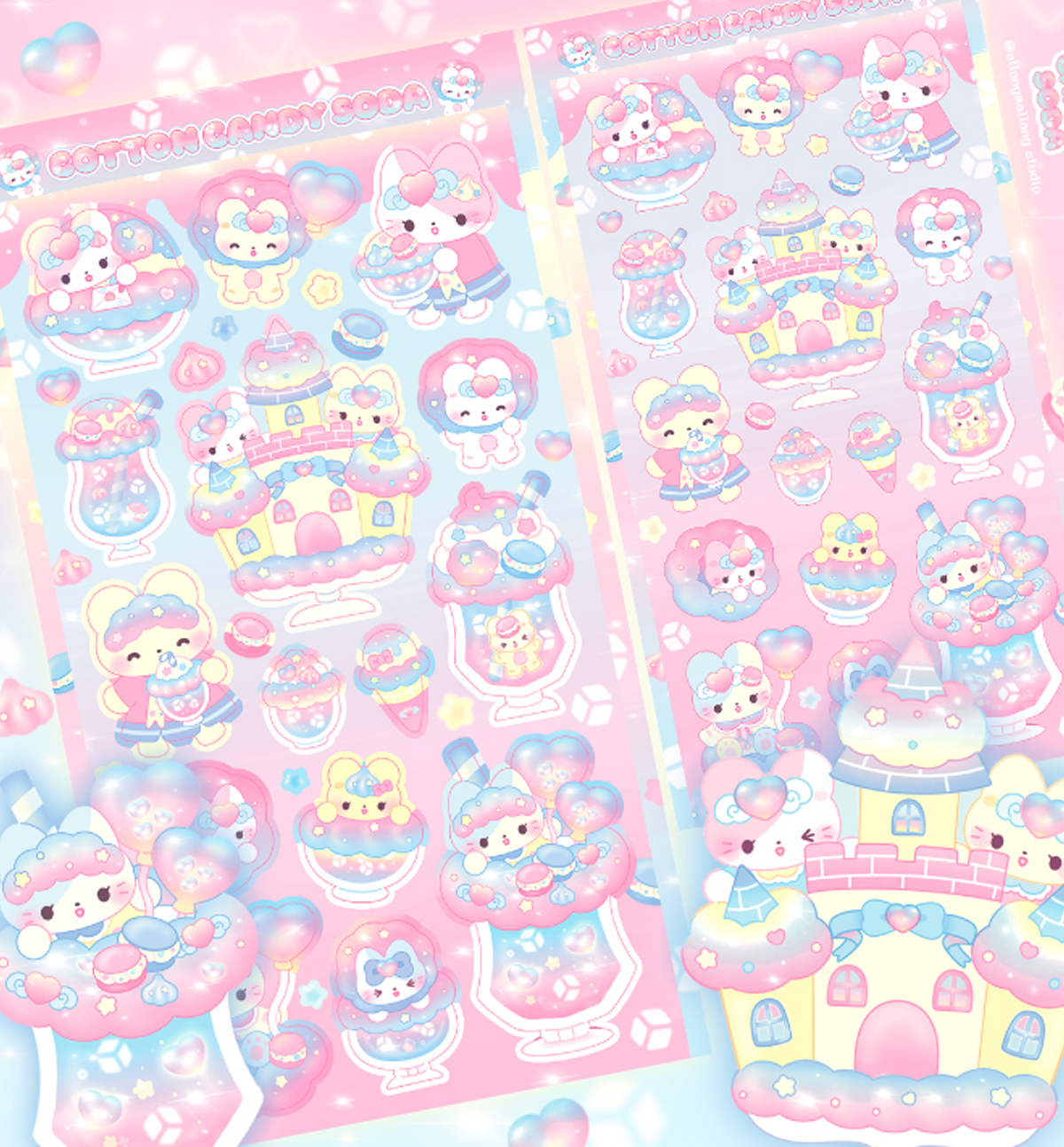 Cotton Candy Soda Seal Sticker