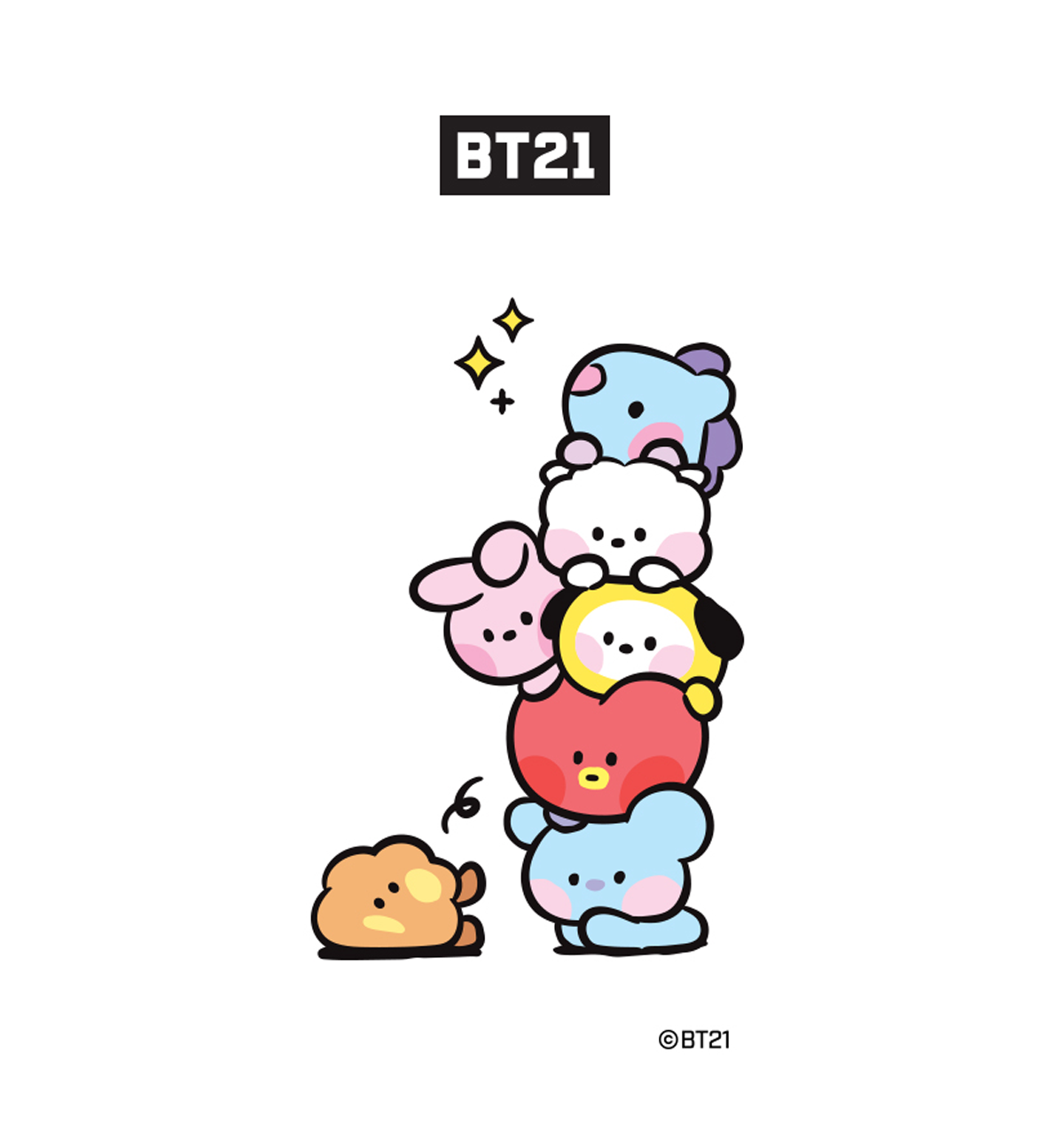 LINE FRIENDS BT21 Deco Sticker RJ - tokopie