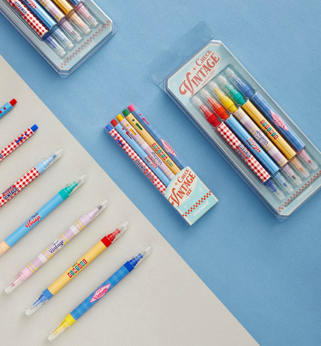 Live Color DIY Check Vintage  Pens [Limited Edition]