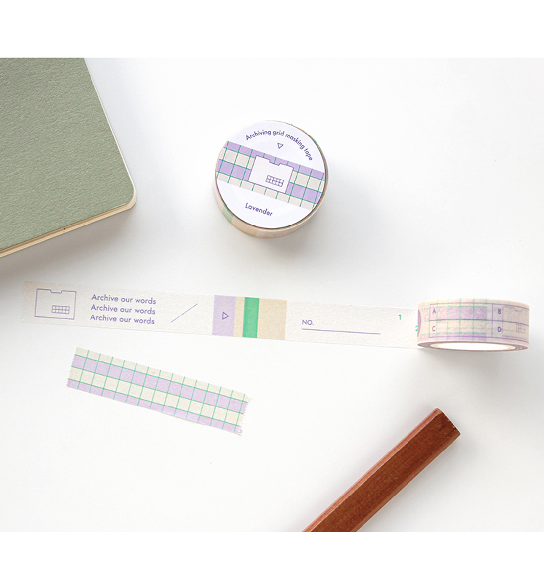 Archiving grid Washi Tape [3 Colors]