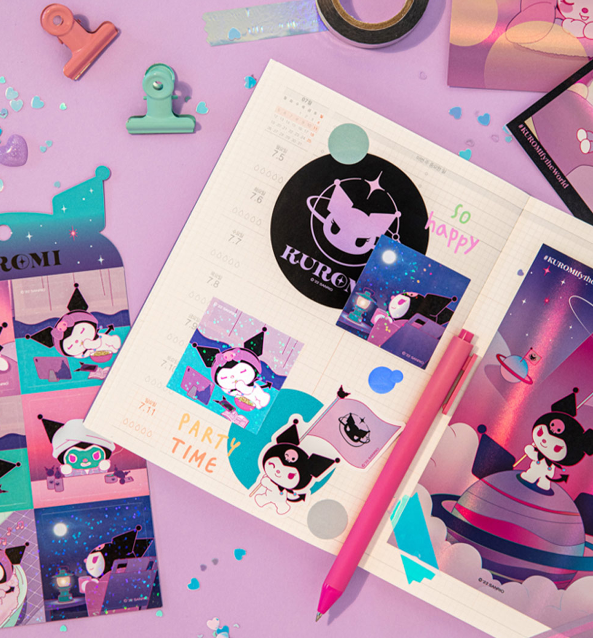 Kuromi Project Pearl Sticker Pack [3 Stickers]