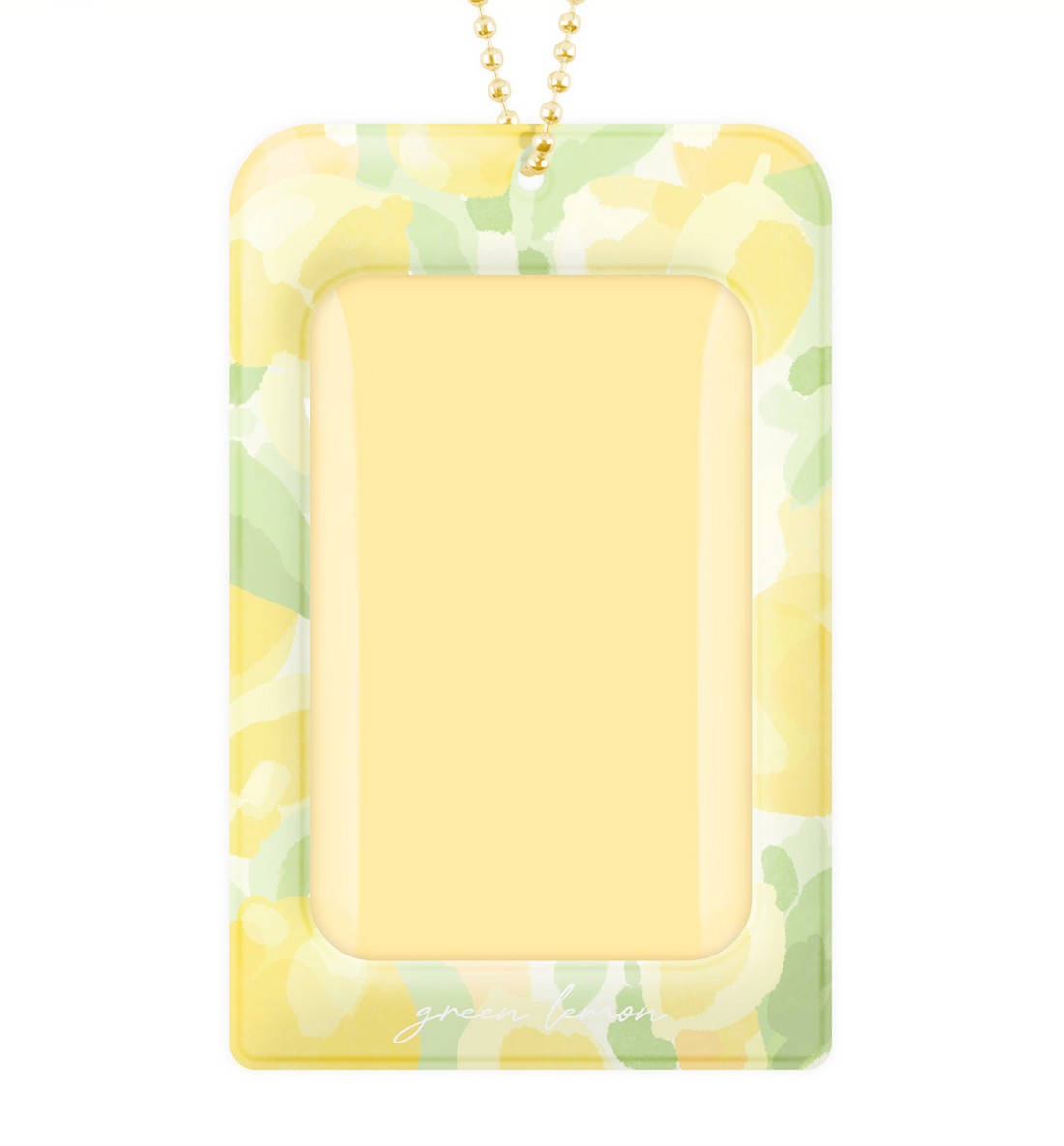 Watercolor Green Lemon Photocard Holder