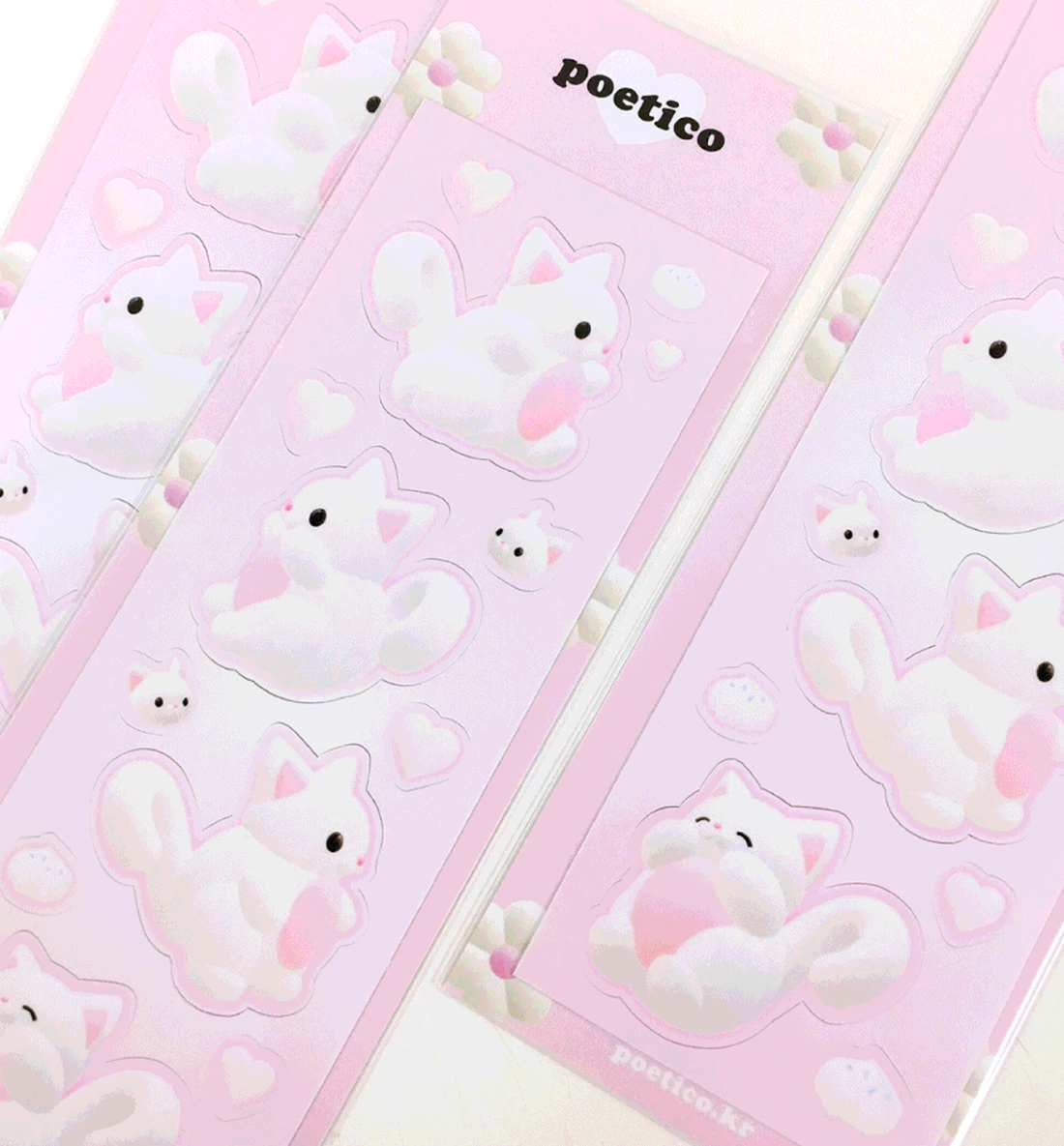 Soft Cat Seal Sticker [Pink]